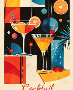 Vintage Abstract Cocktail Poster 1