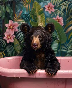 Bruno Bear In Pink Bathtub