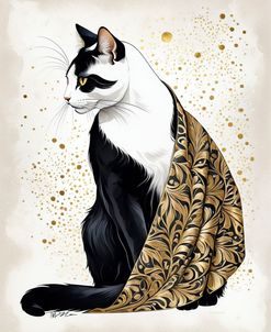 Cat Luxory Black White And Gold