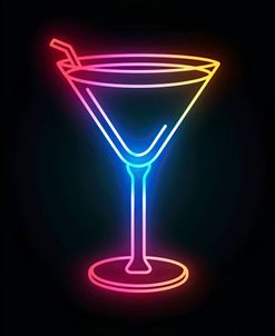 Neon Martini Glass 2