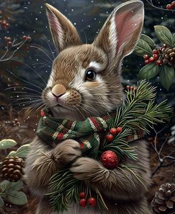 Christmas Rabbit With Scarf