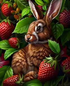 Rabbit Among The Strawberries