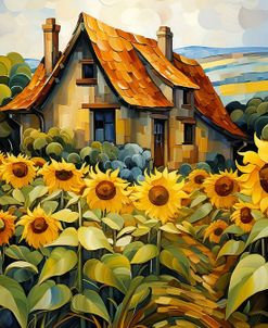 Cubist Sunflowers 3