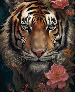 Tiger And Flowers 2