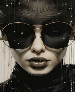 Woman With Black And White Sunglasses 2