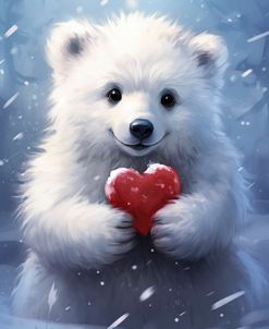 Polar Bear With A Heart