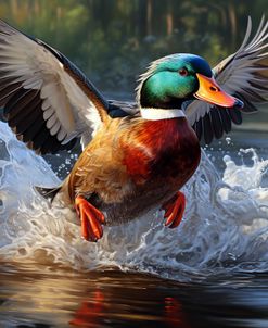 Duck Taking Off