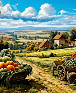Countryside With Fruits And Vegetables