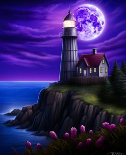 Lighthouse Purple Moon