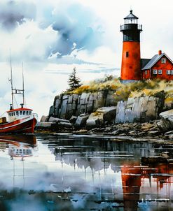 Lighthouse Watercolor 2