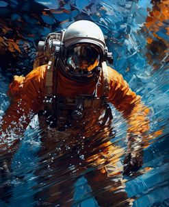 Astronaut In Space And Water