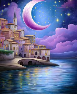 Colorful Under The Italian Moon Crescent