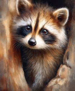Raccoon In The Den