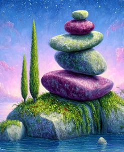 Surreal Lake And Rocks 3