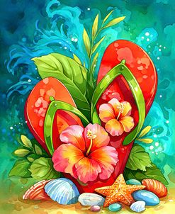 Flip-Flops And Hibiscus