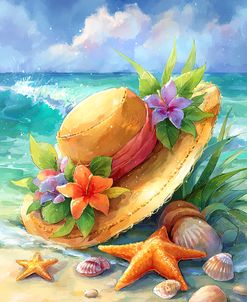 Straw Hat On The Seashore (2)