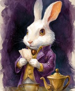 White Rabbit With Tea Cup