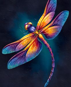 A Colorful Dragonfly Painted Colorfull