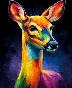 A Colorful Deer Painted 1