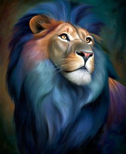 Lion With Blue Mane