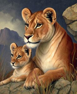 Lioness With Lion