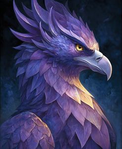 Ethereal Creature Blue And Gold Eagle (2)