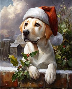 Labrador With Santa Claus Hat (2)