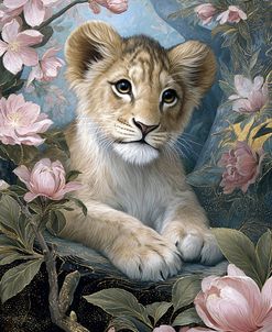 Baby Lion Among The Luxury Magnolias (2)