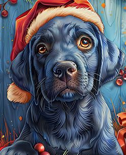 Puppy Labrador Black Christmas