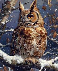 Imperial Owl On The Branch