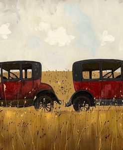 Vintage Cars In Wheat