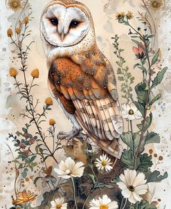 Watercolor Owl Tarot Card