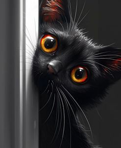 Black Cat Behind the Door