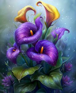 Blue Calla Lilies