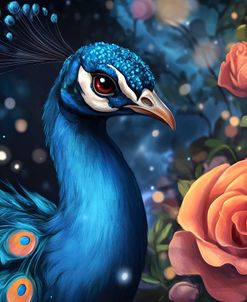 Peacock And Roses 1