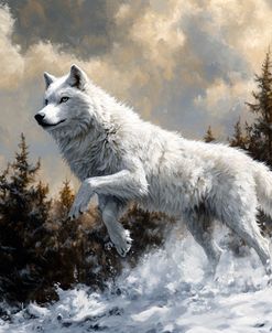 White Wolf In The Snow