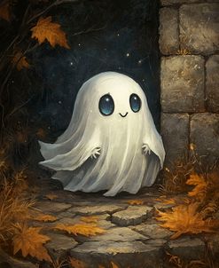 The Little Ghost Among The Yellow Leaves