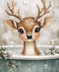 The Little Reindeer Bathing