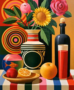 Mediterranean Color Stories 3 – Bold Floral Still Life