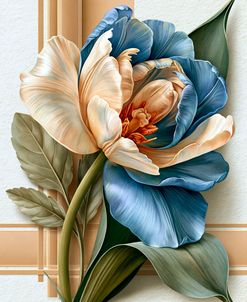 Blue And Apricot Tulip