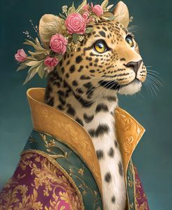 Leopard In Floral Robe (2)