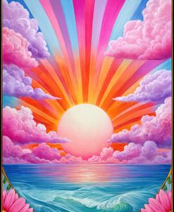 Minimalist Sunset Over The Sea