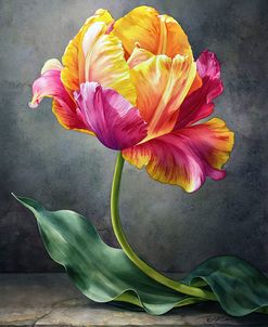 Colorful Tulip Flower Floral Art