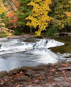 Bond Falls Panorama in Fall, Bruce Crossing, Michigan ‘09