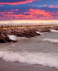 Lighthouse at Sunset, Michigan 09