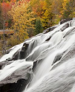 Bond Falls Cascades In Autumn – Bruce Crossing, Michigan ’09 – Color