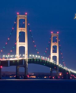 Macinaw Bridge at Night, St. Ignace, MI ’10-color