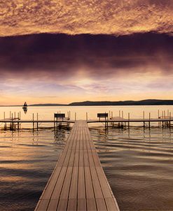 Sunset on Crystal Lake, Beulah, Michigan ’13-color