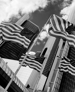 Renaissance Center & Flags, Detroit, Michigan 06 (with clouds)