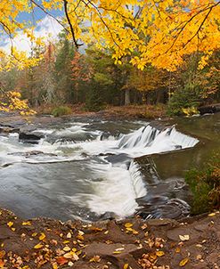 Bond Falls In Autumn Panorama #2, Bruce Crossing, Michigan ’12-color